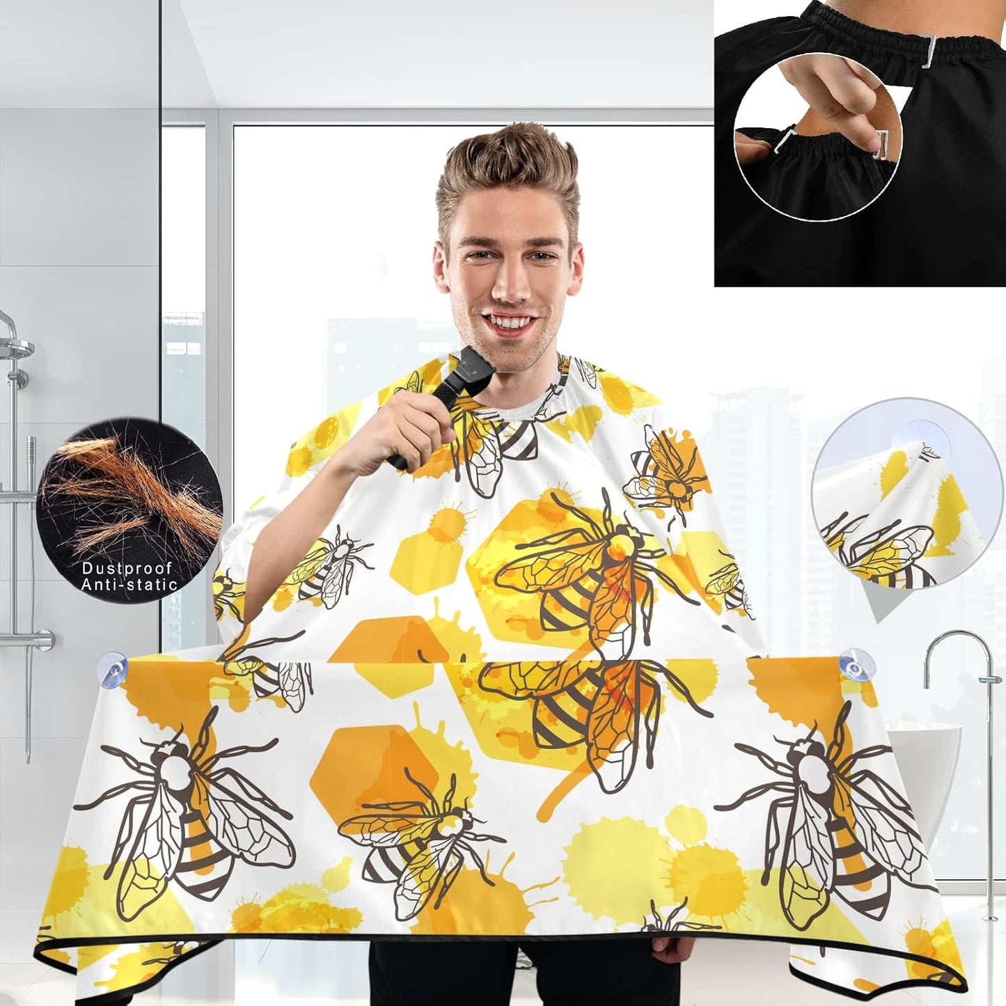 Stylish Barbershop Salon Barber Cape Haircut Cape Salon Apron Unisex Hair Cutting Apron for Men Women