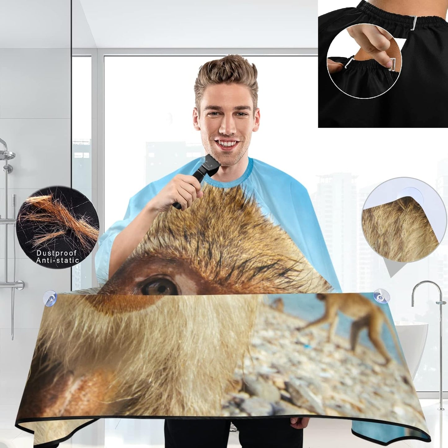 Stylish Barbershop Salon Barber Cape Haircut Cape Salon Apron Unisex Hair Cutting Apron for Men Women