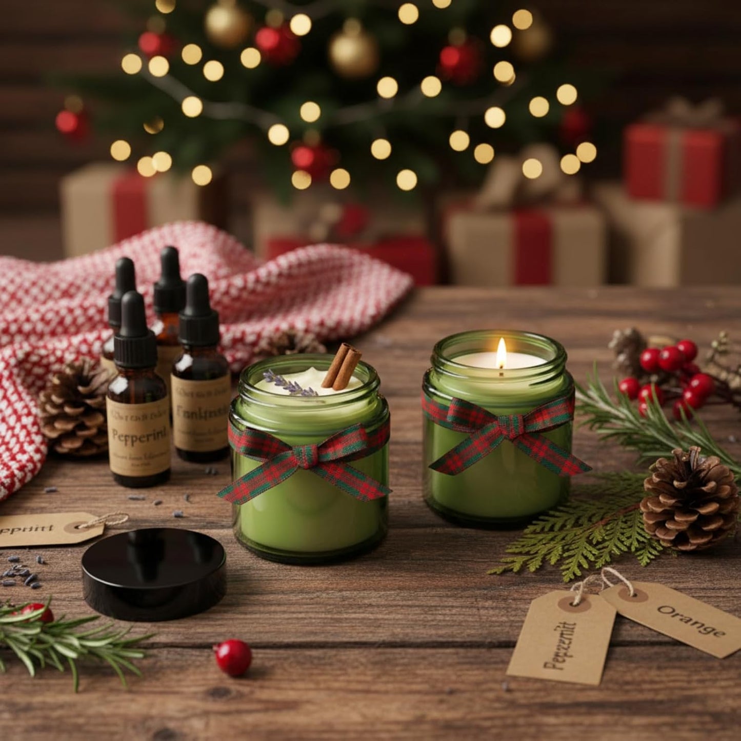 Norme 48 Pcs 4 oz Glass Jars with Lids Leakproof Round Airtight Empty Cosmetic Jars with Inner Liners Lid for Storing Lotions Powder Ointments Candle Making Tins (Olive Green)