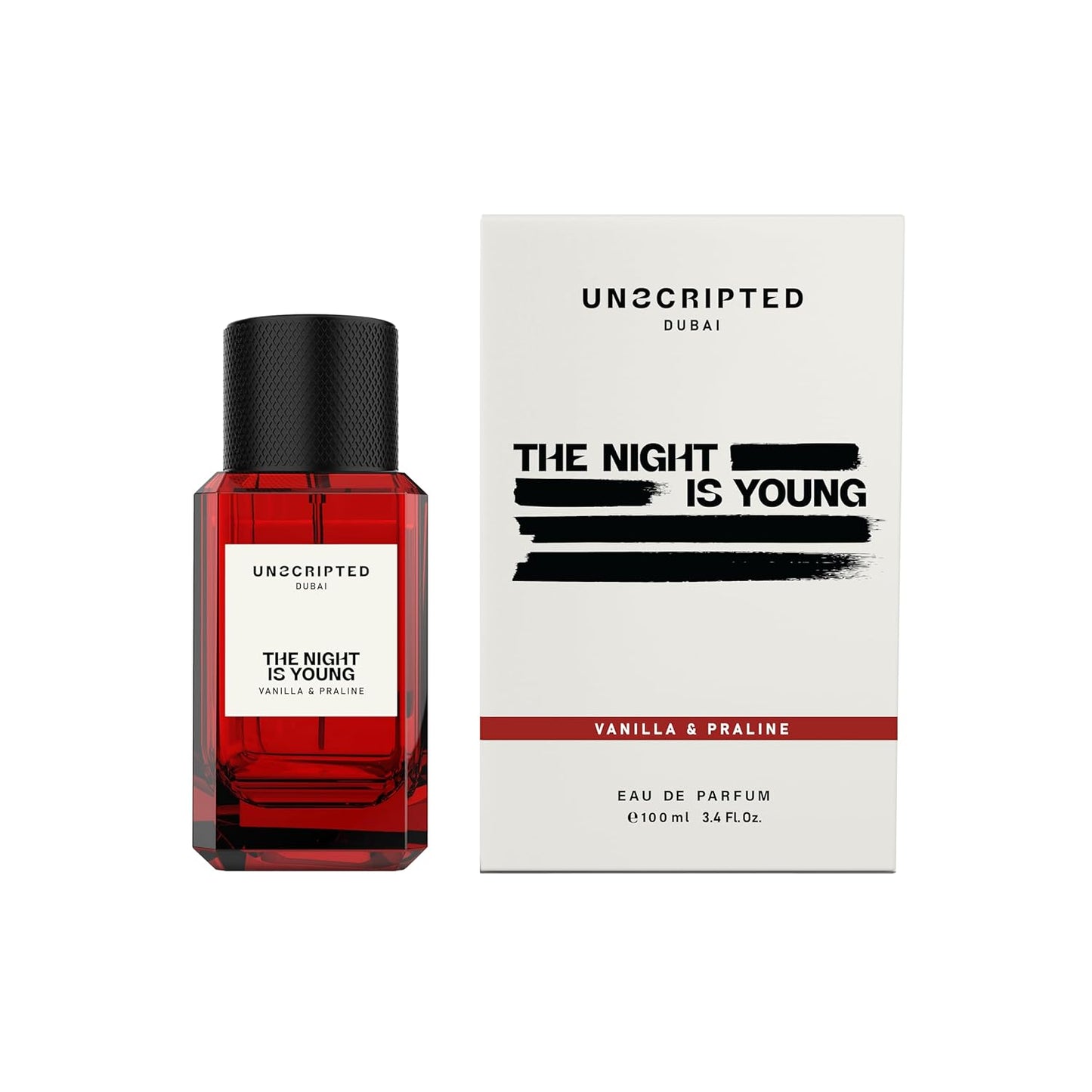 Unscripted The Night Is Young - Bold, Long-Lasting Perfume For Men And Women - Spicy-Sweet Women Perfume with Notes of Cognac and Vanilla - 1.7 oz