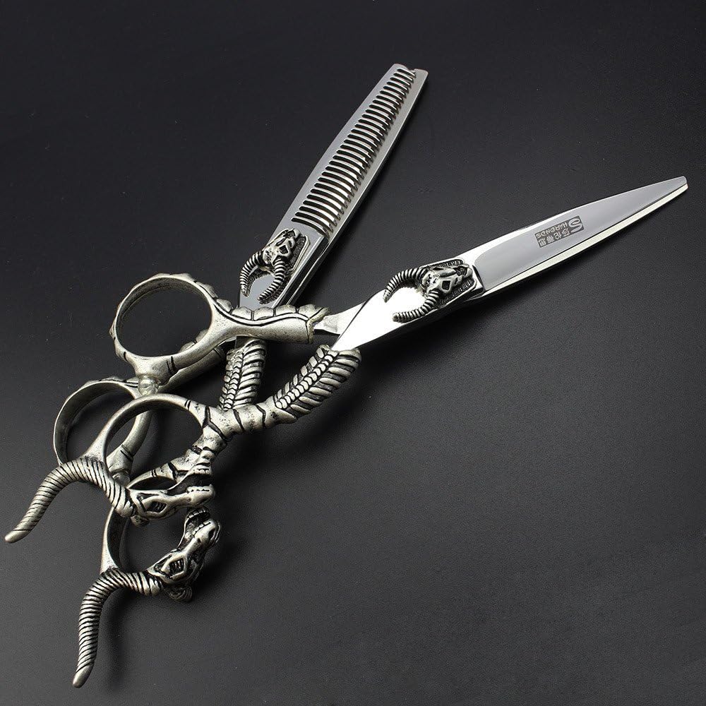6-inch professional hair scissors set, stainless steel handle, scissors