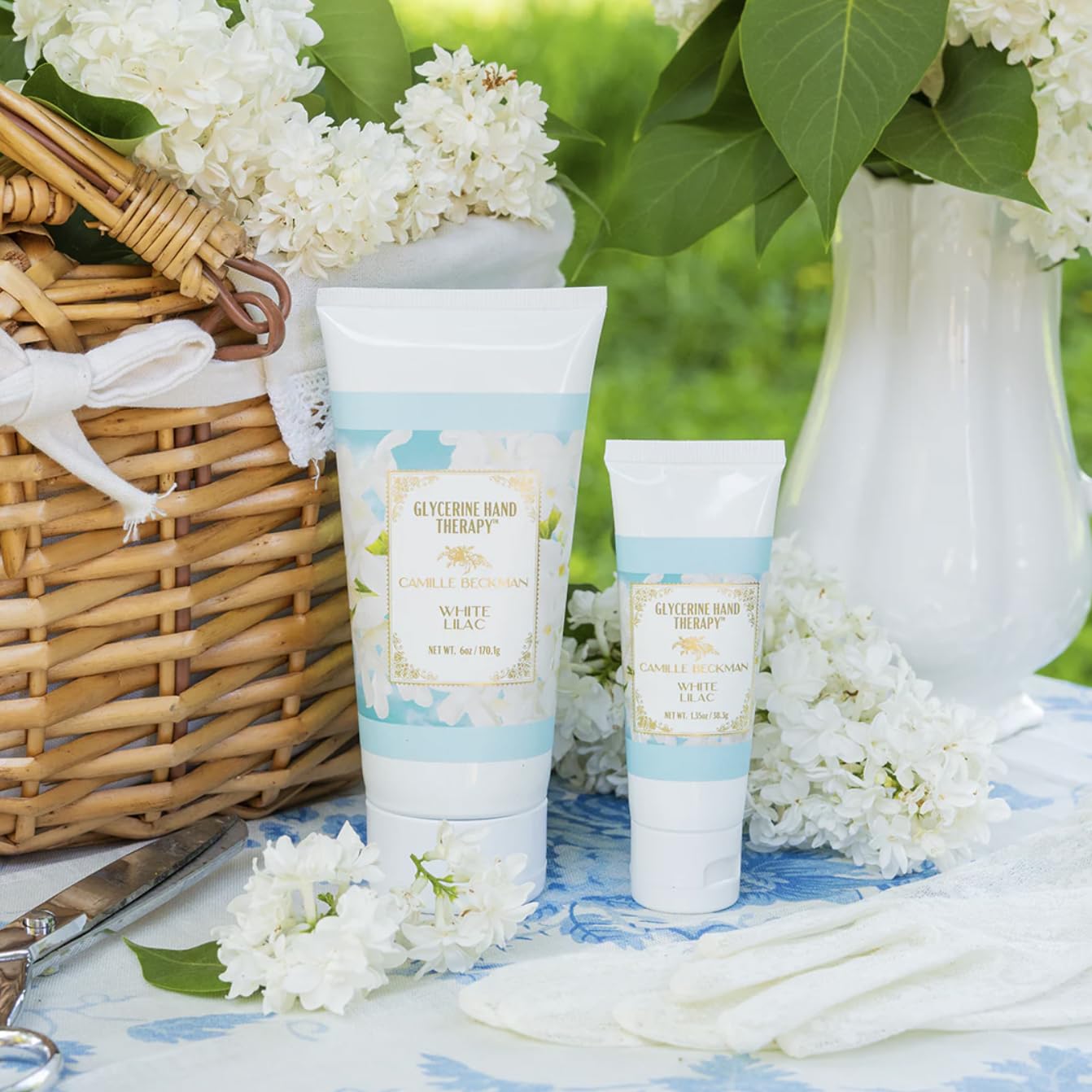 Camille Beckman Glycerine Hand Therapy Cream, White Lilac, 6 Ounce