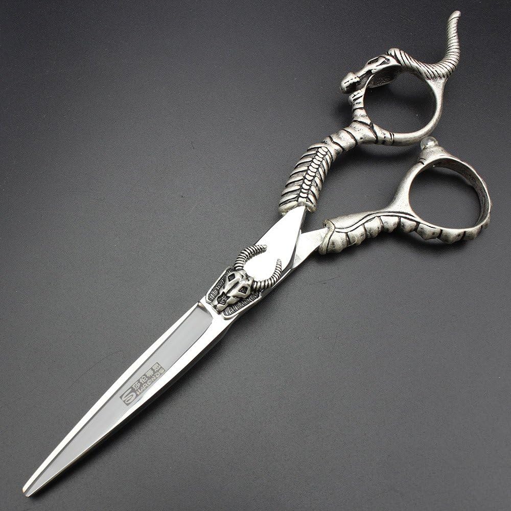 6 Inch Hairdresser, Hairdresser Hair Scissors Set Handle Pattern Noble Resin Hairdresser Tool Stainless Steel Scissors