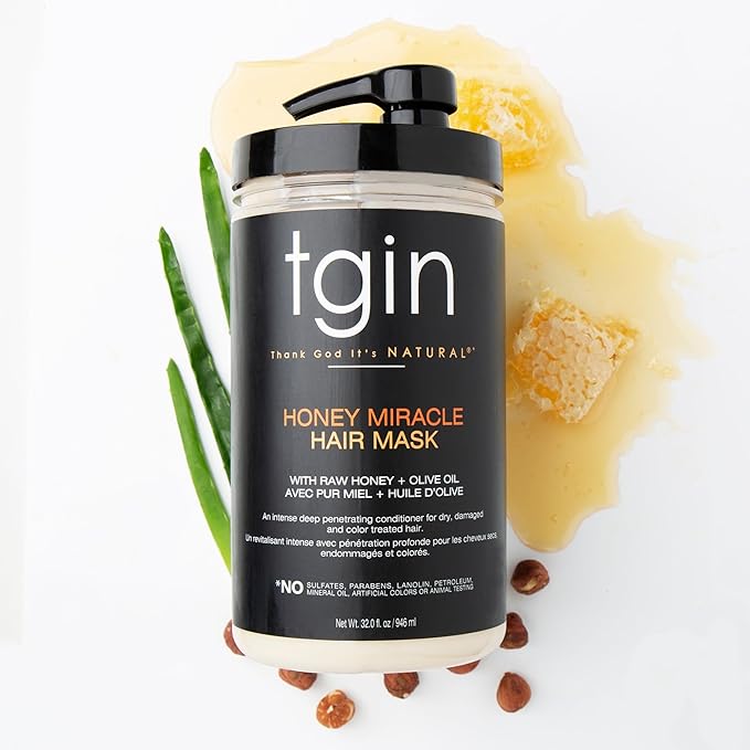 TGIN Honey Miracle Hair Mask Duo, 12 oz (Pack of 2) for Natural, Dry, Curly, Type 3c and 4c Hair