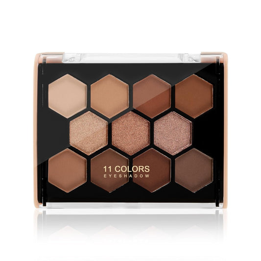 Boobeen 11-Color Eyeshadow Palette - Matte & Shimmer, High Pigment Creamy Eye Shadow Powder, for Dramatic Day to Night Looks, Blendable & Neutral