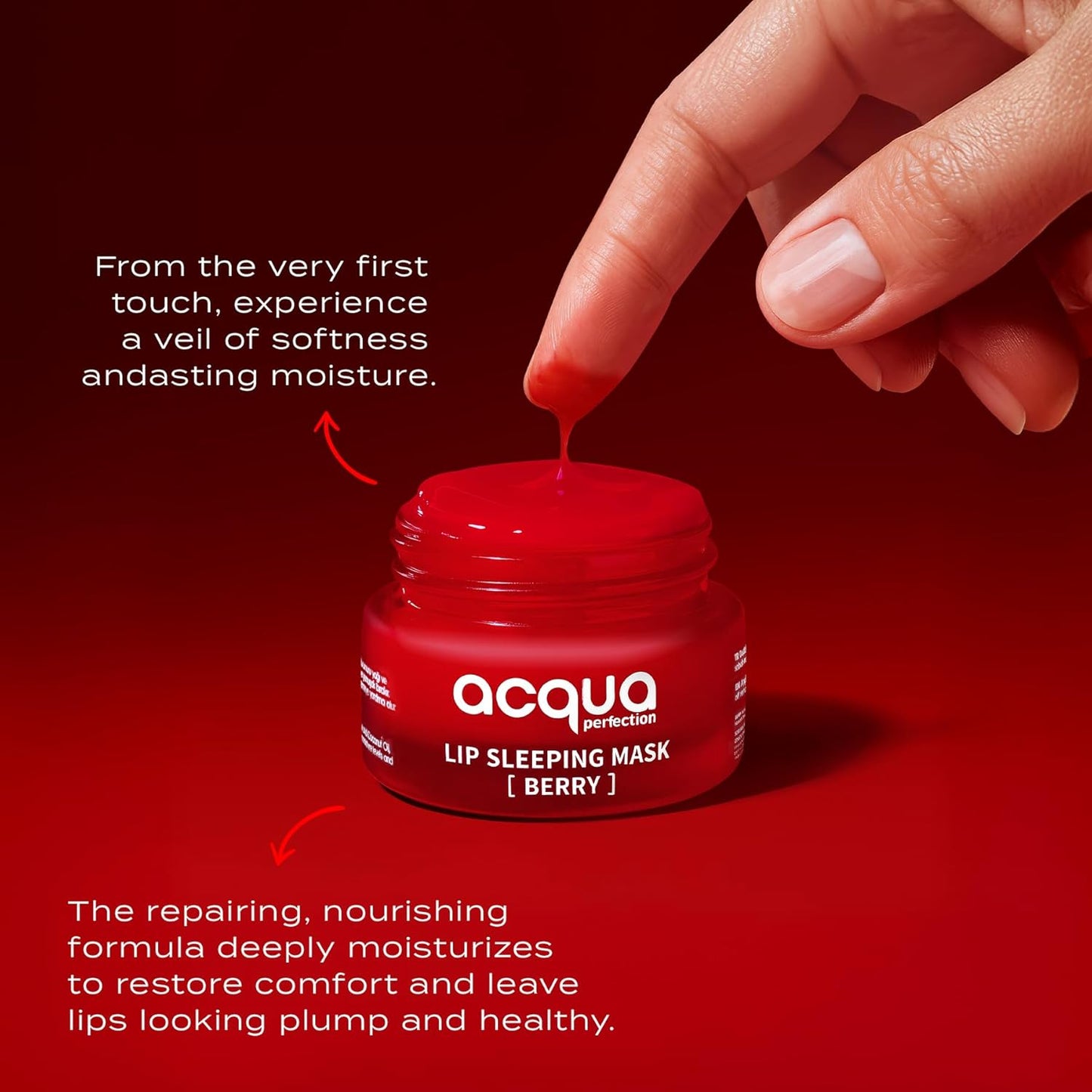 Lip Mask, Overnight Lip Treatment Enriched With Skin Softening Berry and Hydrating Shea Butter, Flaky Dry Lips