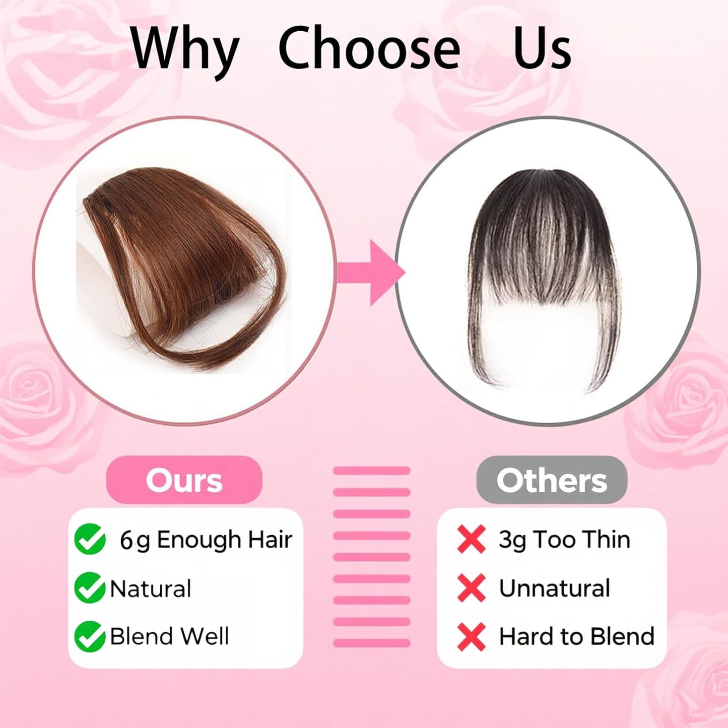 Bangs Hair Clip - Temples Wispy Bangs Hair Extensions,Clip in Bangs Japanese A class synthetic fiber,Fake Bangs Clip on Bangs for Women with Daily Wear(Light Brown)