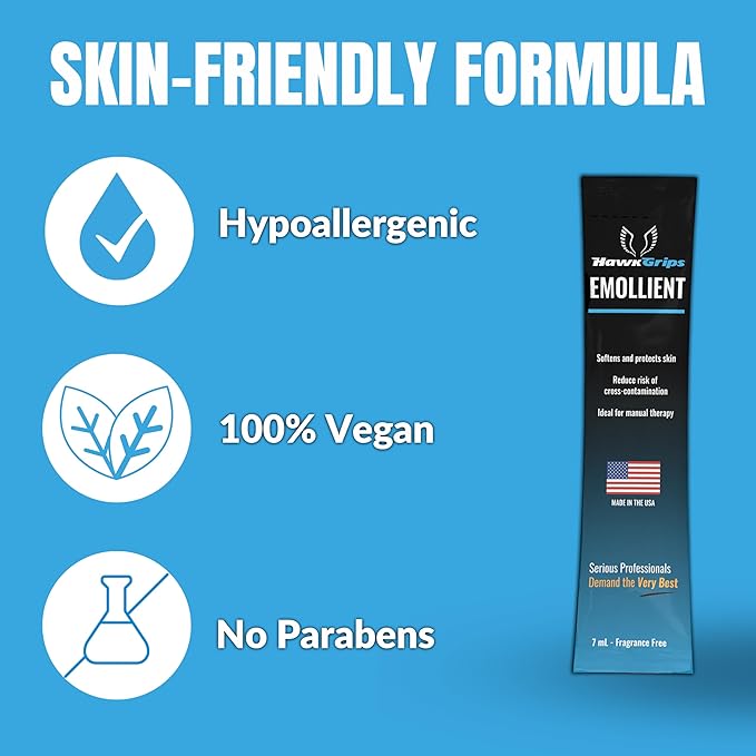 7ml Massage Emollient Single Use Packet, Unscented, Emollient for IASTM and Massage, Soft Tissue Mobilization for Massage Therapy, 36 Count