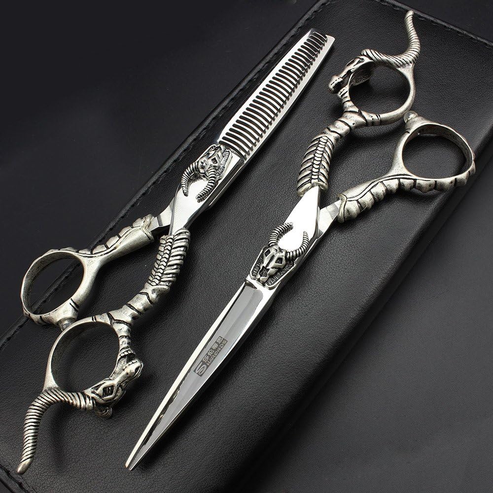 6-inch professional hair scissors set, stainless steel handle, scissors