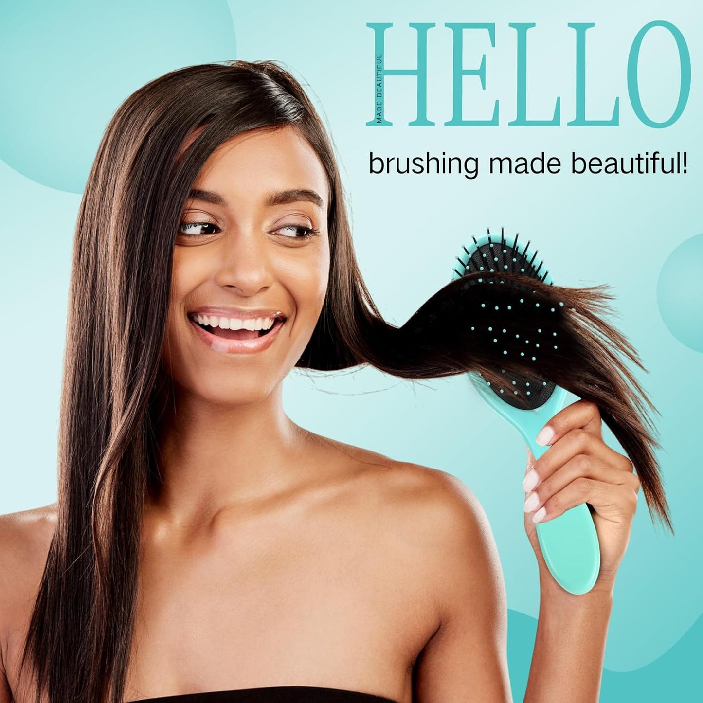 Nuenen 6 Pcs Wet Detangler Hair Brush Travel Dry Hair Brushes Detangling Hairbrush with Soft Bristles for Women Men Girls Boys (Green)