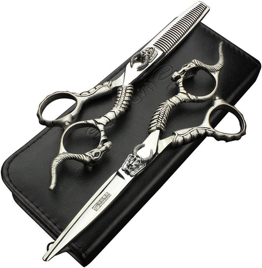 6-inch professional hair scissors set, stainless steel handle, scissors