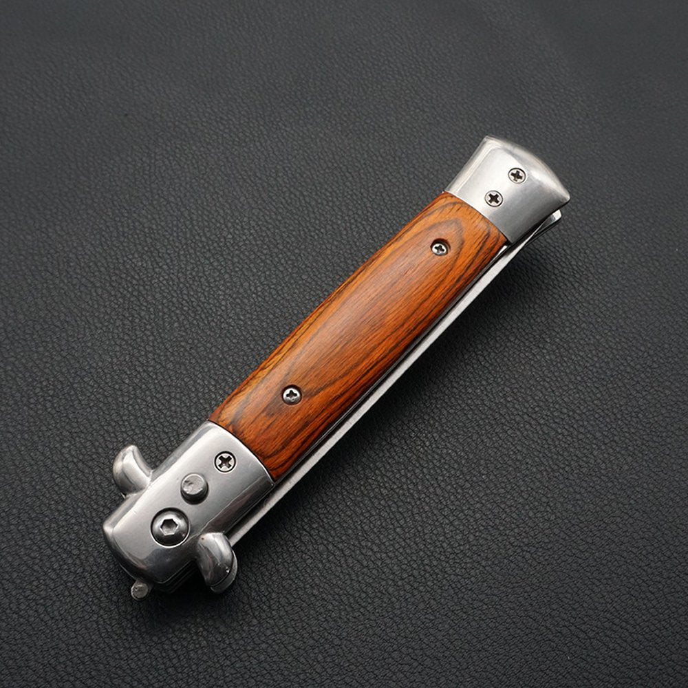 Pocket Folding Flick Hair Comb For Beard, Mustache, Head Black Pearl Handle ~ Mens Pocket Comb stainless steel spring jump Brush Salon Beauty Tool