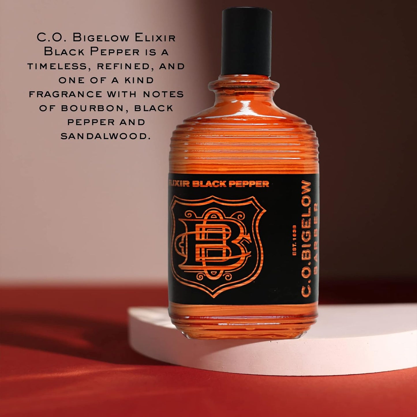 C.O. Bigelow - Elixir Black Pepper - No. 1586, 2.5 fl oz, Cologne for Men, Bourbon & Sandalwood Scented, Masculine, Refined, Long Lasting Mens Cologne