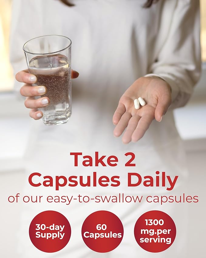 Elovate Glukosae Capsules, 1310mg - All-Natural, 3rd-Party-Tested, Non-GMO & Gluten-Free Complex with Guggul Extract, Biotin, Ceylon Cinnamon, & Ashwagandha for Overall Vitality, 60 Counts