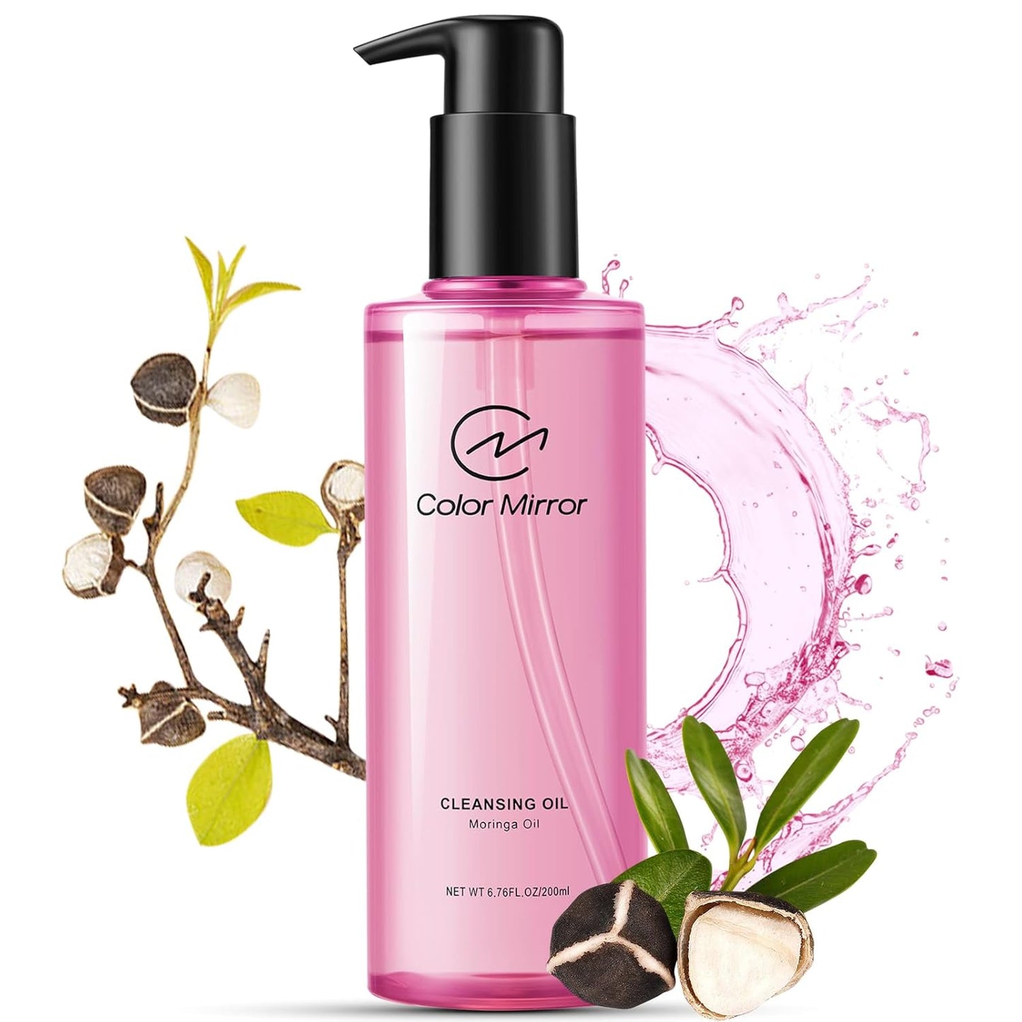 Moringa Blackhead Cleansing Oil, Suitable for Sensitive, Normal and Oily Skin, Lightweight Makeup Remover, Hydrating and Soothing Oil Cleanser, Low-Irritation, 6.76 fl oz (200ml)