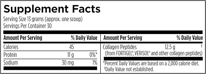 Collagen Complex - NSF Certified for Sport Collagen Peptides Powder - Collagen for Joints, Bone Strength, Skin Elasticity (13.8 oz)