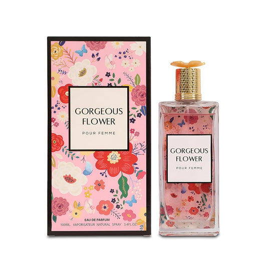 2PCS Gorgeous Flower Eau de Parfum for Women - 100ml Floral & Fruity Perfume with Lavender, Coconut, Vanilla & Pear, Long-Lasting Feminine Fragrance