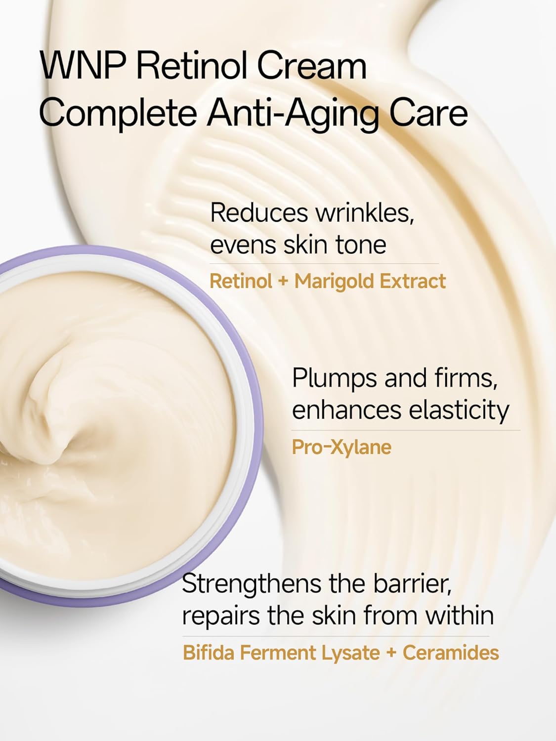 WNP Gentle Retinol Cream for Sensitive Skin, 10×Deep Transdermal Night Cream Anti-Aging Face & Neck Moisturizer with Ceramides, Peptides, Pro-Xylane, Wrinkle Cream for Fine Lines, Firming, Hydrating