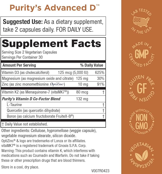 Purity Products Vegan Collagen Builder + Dr. Cannell's Advanced D Bundle Organic Fruits + Vegetables, Vitamin D3, K2 (Menaquinone MK-7 MK-4), Vitamin C, Lutein, Biotin - 30 Servings