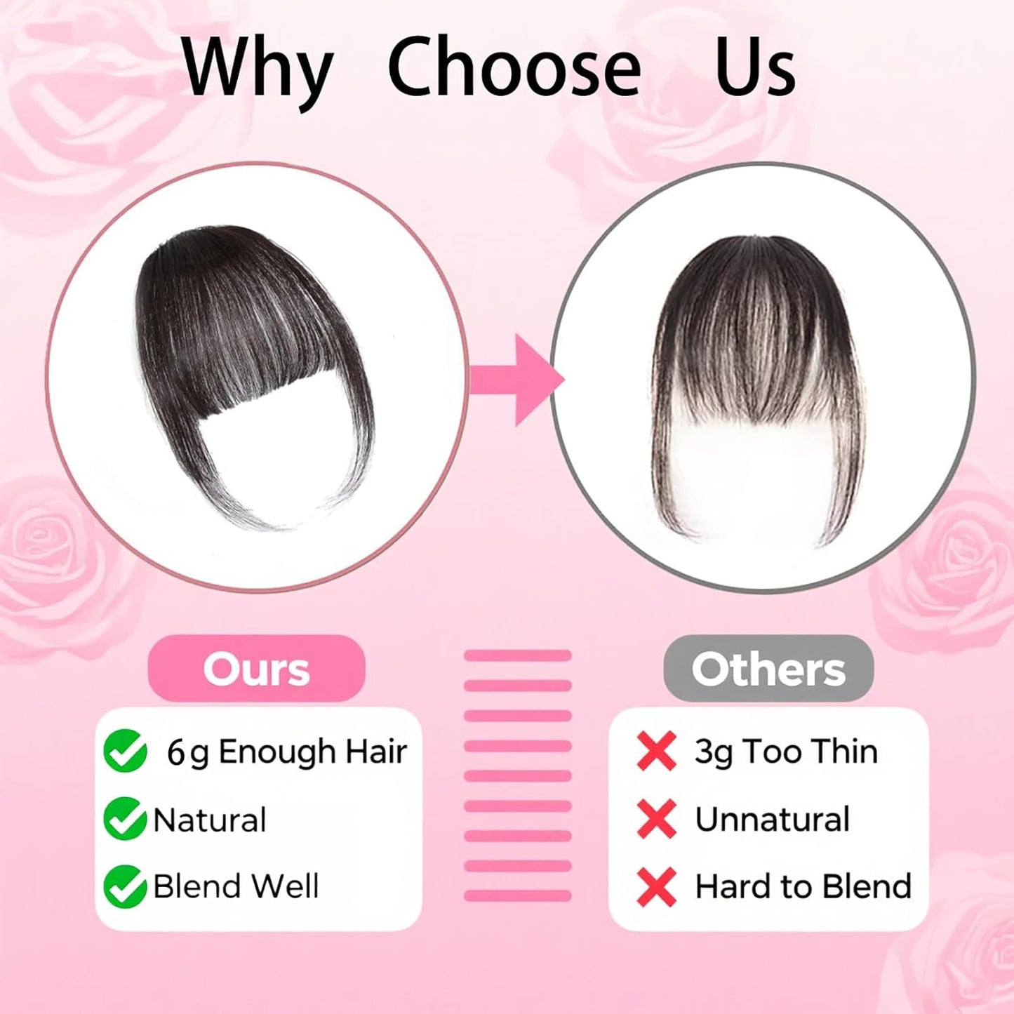 Bangs Hair Clip - Temples Wispy Bangs Hair Extensions,Black Brown Air Bangs, Japan A class synthetic,Fake Clip in Bangs for Women with Daily Wear