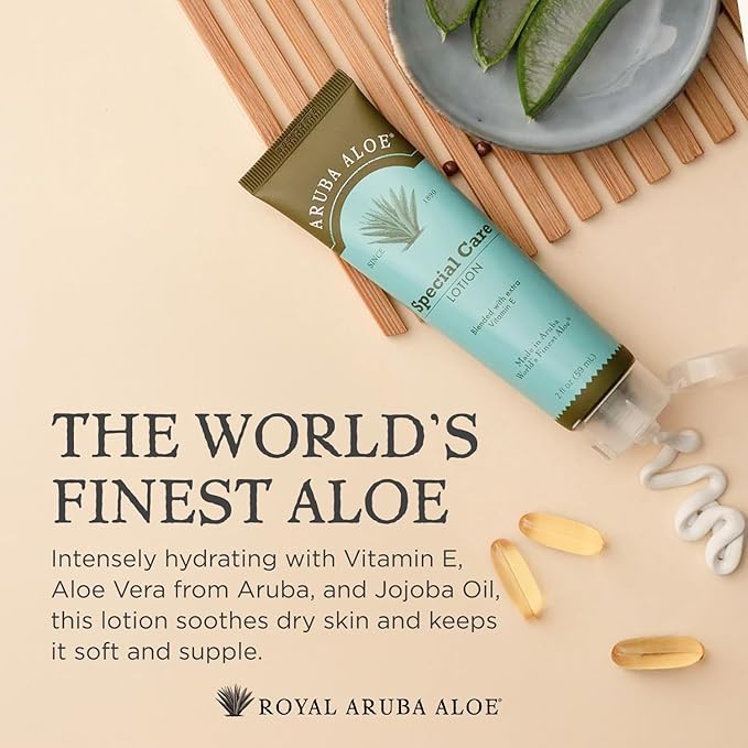 Aruba Aloe Special Care Lotion - Hydrating and Soothing for Dry and Sensitive Skin - 2 Oz Tube