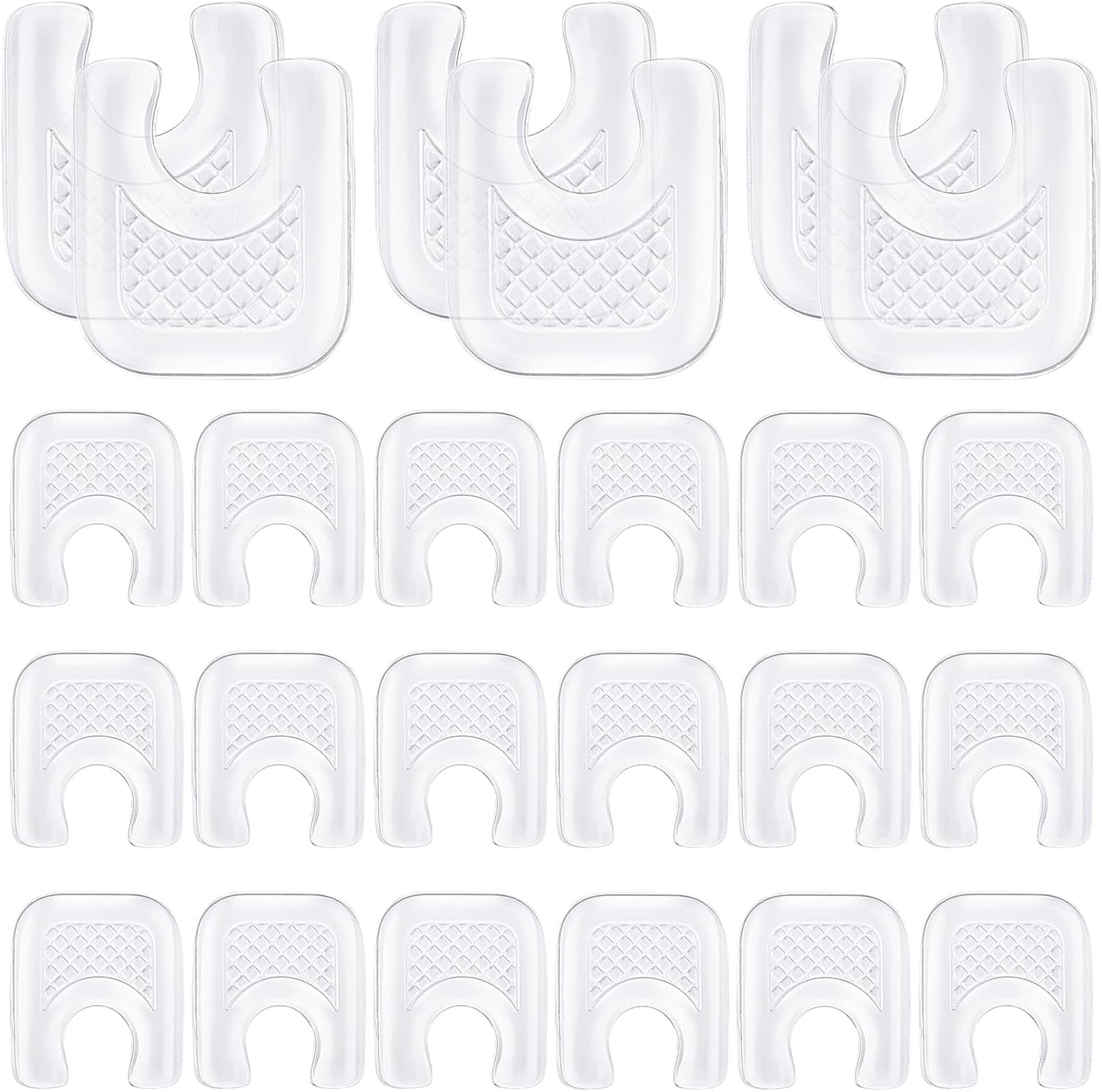 Funtery 20 Pieces Callus Pads for Feet, U-Shaped Gel Self-Adhesive Waterproof Inserts, Suitable for Sneakers, High Heels, Boots, Sandals, and More