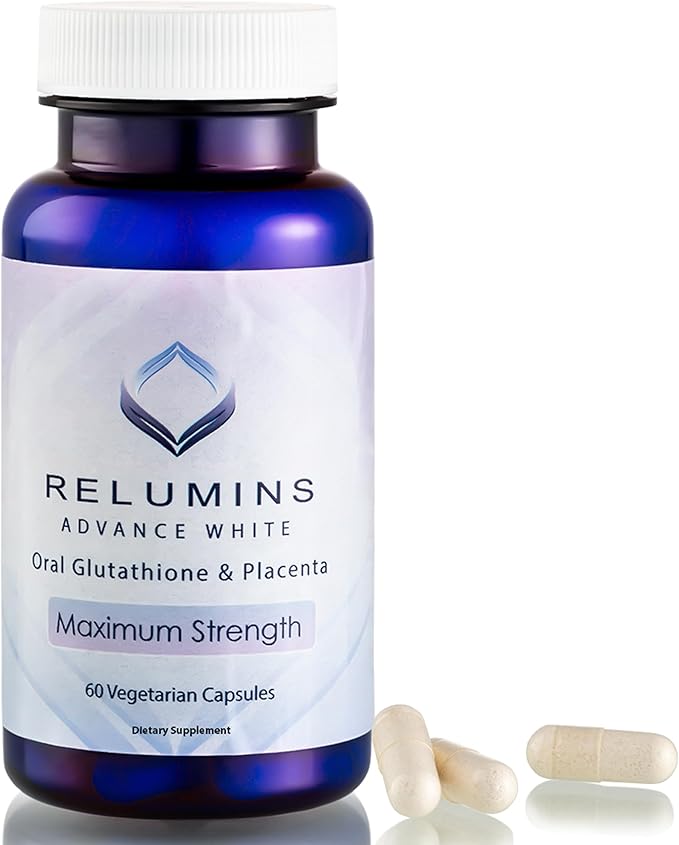 Relumins Radiant Bundle Set - 20 Bottles (50ml) Collagen Beauty Drink + 60 Capsules Advance Glutathione with Rose HIPS