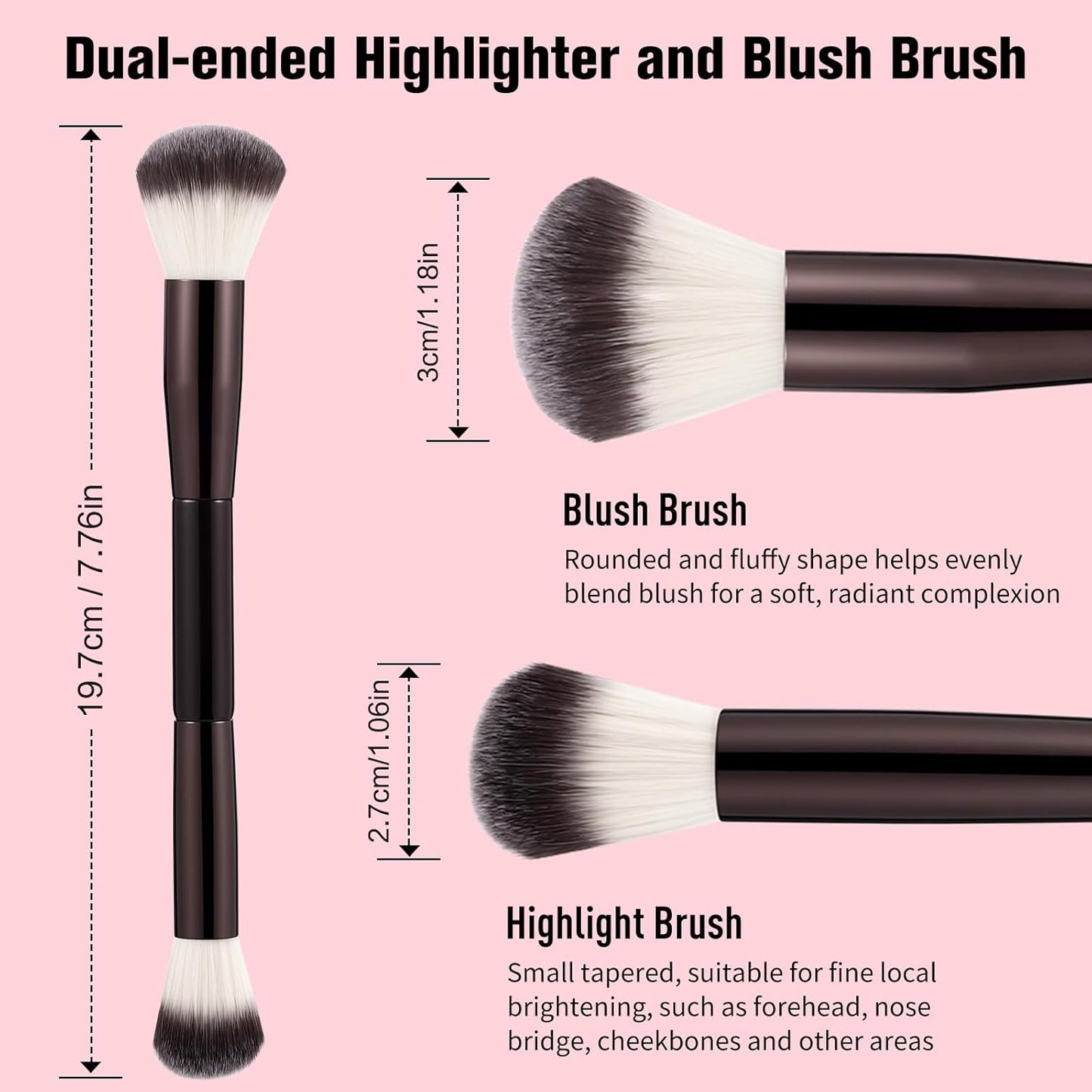 16 Color Contour Palette Makeup with 2 Brushes - Blush Highlighter Bronzer All-in-One Makeup Palette Contour Set - Face Cosmetics Gift, Holiday Beauty for Women (SET2)