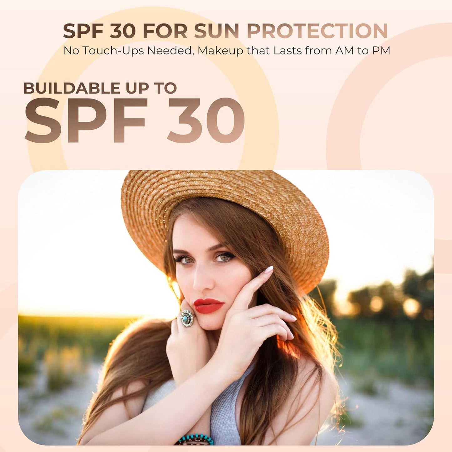 Pink Bisque Shade Foundation (30g Full Size Sifter Jar) Matte Mineral Makeup Loose Powder Foundation – Full Coverage, Natural Finish, Noncomedogenic, SPF 30