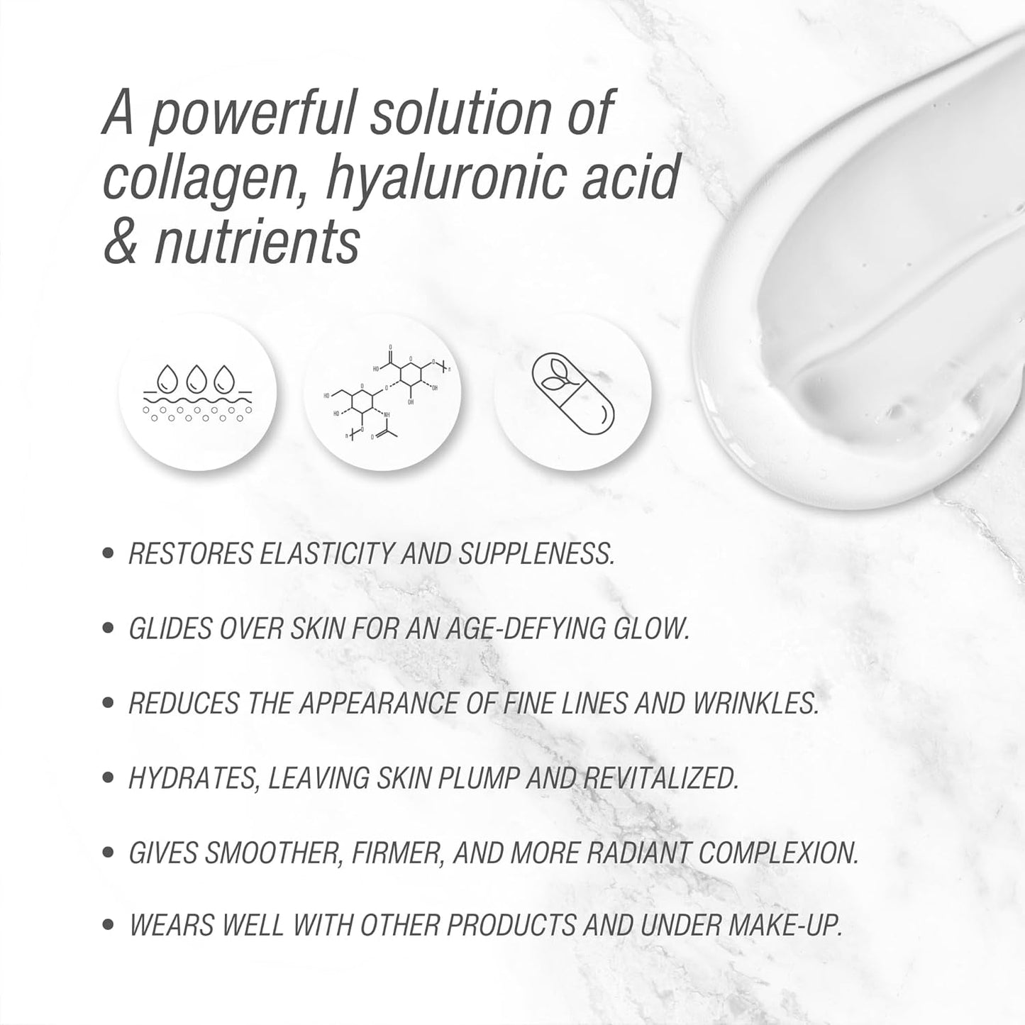 WILMA SCHUMANN Collagen Hydrating Serum, Face Serum, Collagen for Women, 8 oz