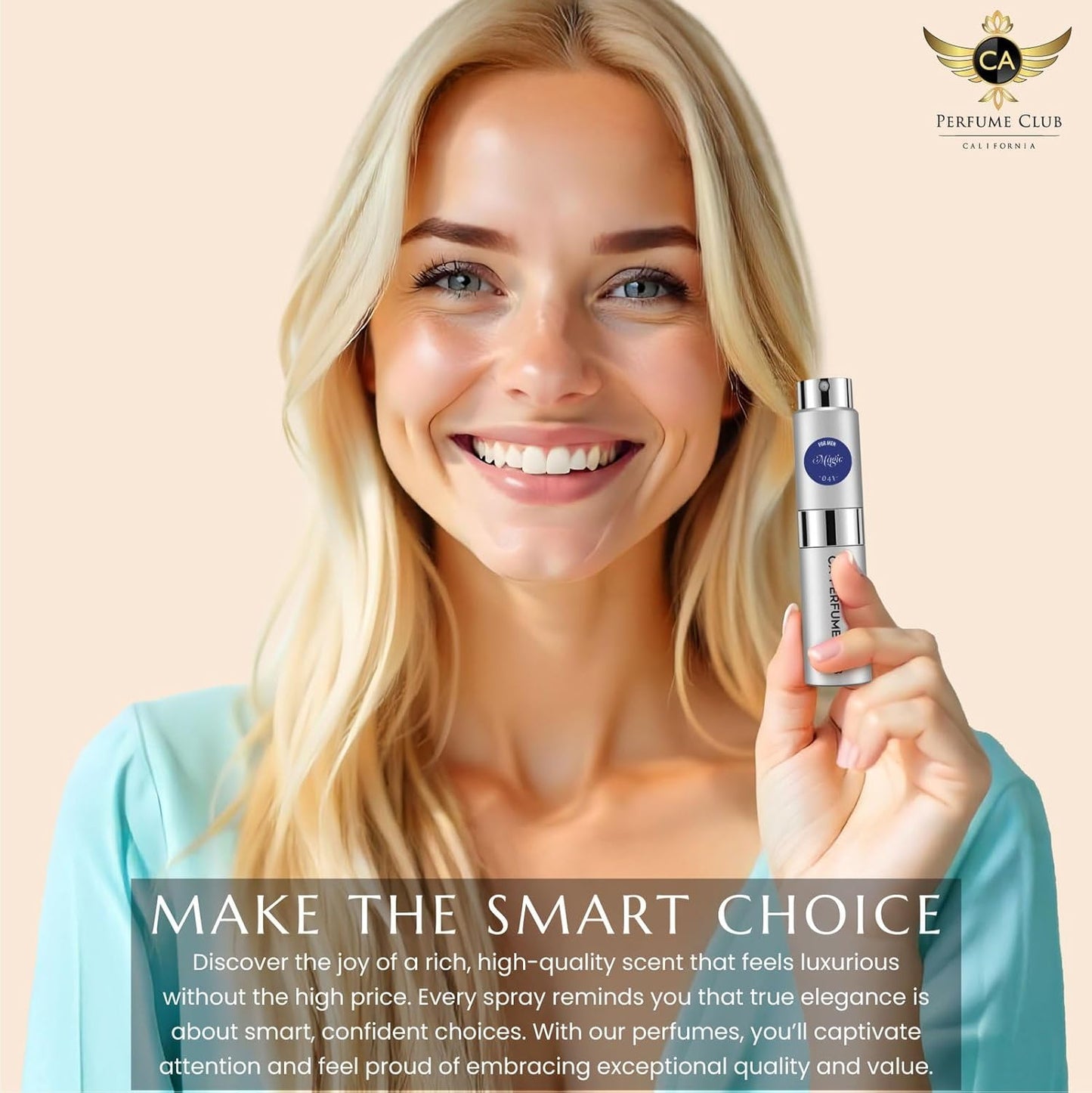 CA Perfume Impression of The Moon for Women and Men Amber Floral Scent Long Lasting Unisex Fragrance Eau De Parfum Travel Size Refillable Atomizer Spray 0.27 Fl Oz 8ml