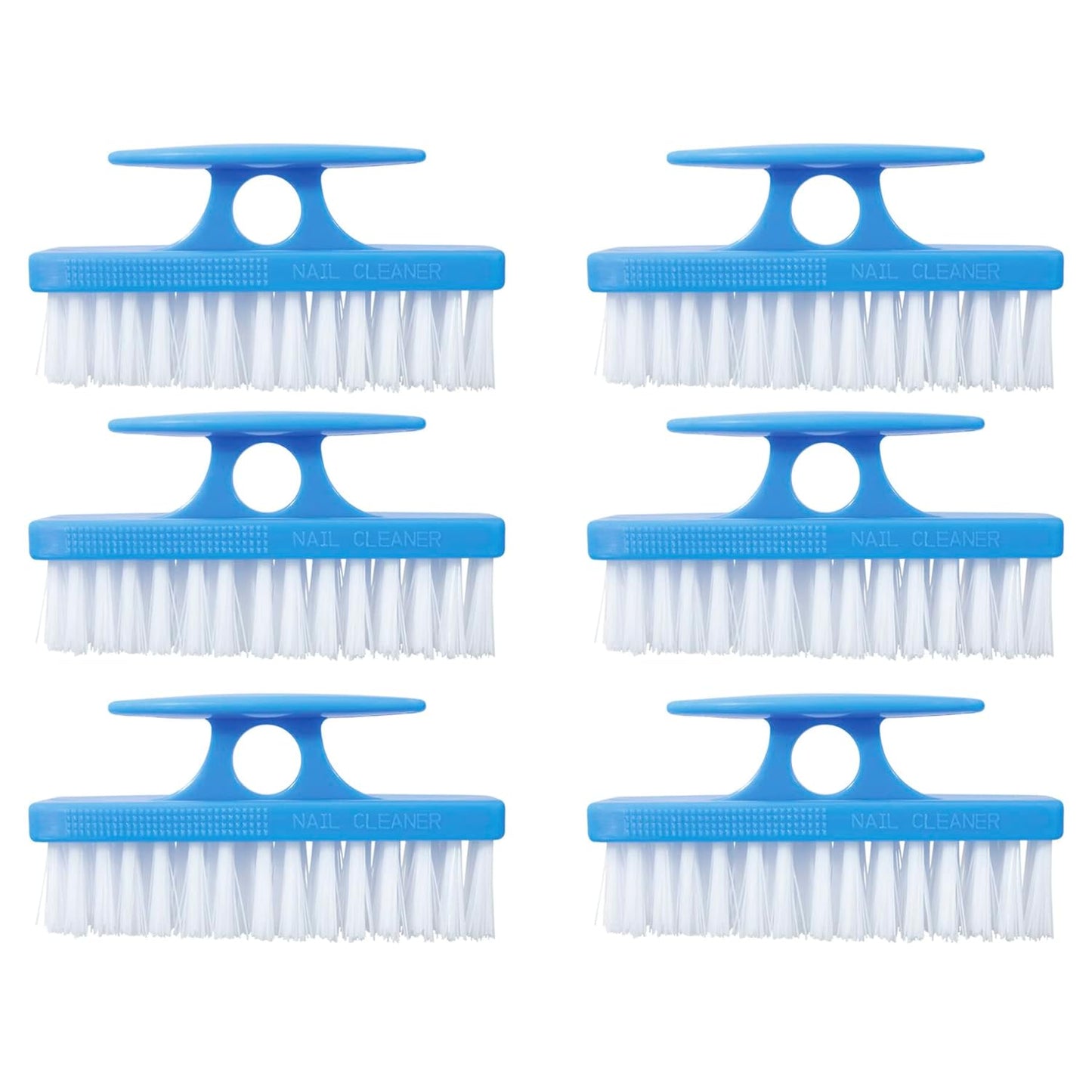 Superio Nail Scrubber - All-Purpose Stiff Cleaning Brush for Fingernails, Toe, Foot & Hands - Small, Blue