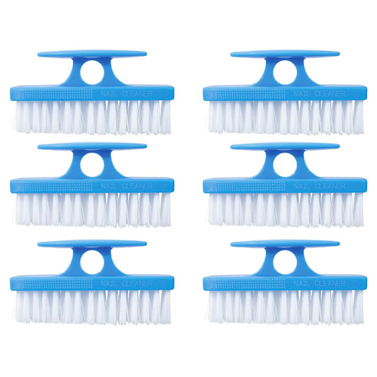 Superio Nail Scrubber - All-Purpose Stiff Cleaning Brush for Fingernails, Toe, Foot & Hands - Small, Blue