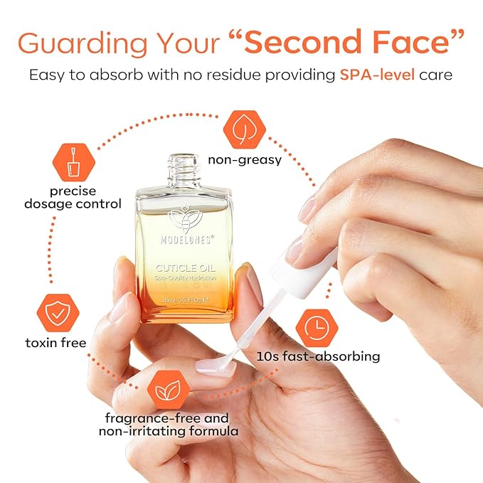 modelones Cuticle Oil Nail Strengthener and Growth Nail Growth Oil Repairs Cuticle & Promote Nail Care Moisturize Dry Skin 15ml