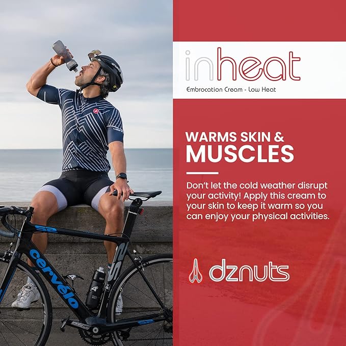 InHeat Embrocation Cream, Cold Weather Chamois Cream, Low Heat, 6.0 fl. Oz, 180ml