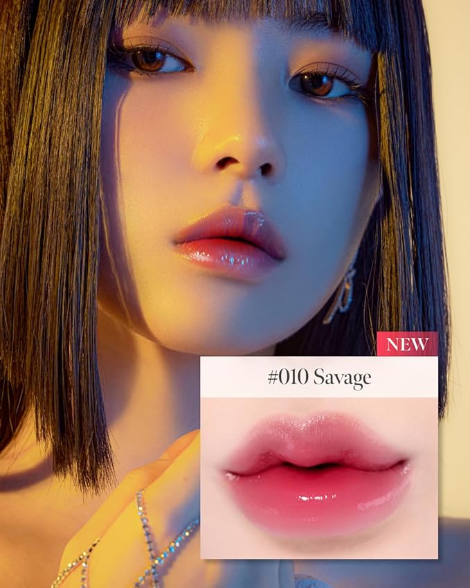 Volumizing Lip Fondue 10 Savage 2g, 3-in-1 Melting Balm for Hydrating Lip Care, Plumping Volume and High-Gloss Water Glow, Infused with Rosehip Oil for Longlasting Moisture, Korean Makeup