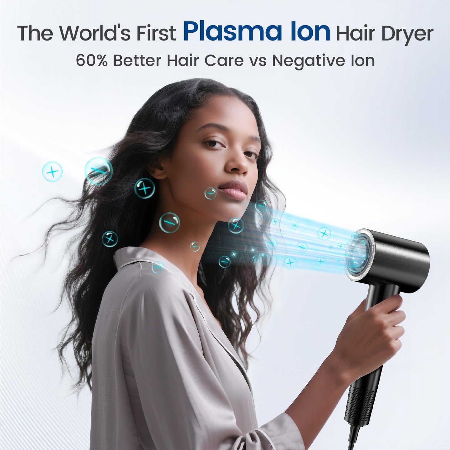 Hair Dryer with Diffuser,1-5min Fast Dry by 1400w, 3 Heat/Cool Wind Level,0.86lb Lightweight, 49db Low Noise,1.5 Billion Plasma, Industry-Leading High-Speed Brushless Motor Blow Dryer for Home Travel