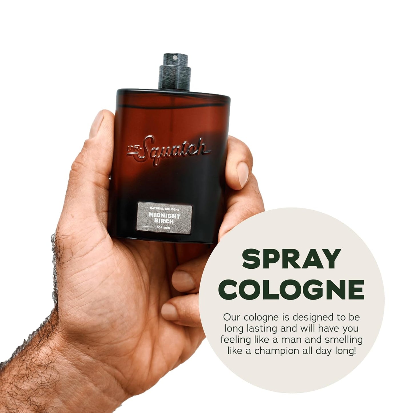 Dr. Squatch Natural Cologne for Men - Scent-Lock Technology and Sustainably-Sourced Ingredients - Midnight Birch Cologne (1.7 fl oz)