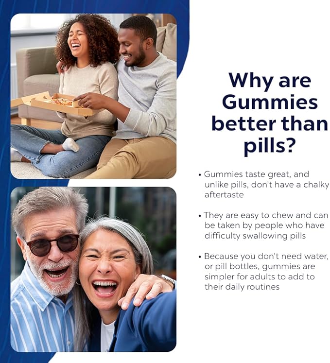 MAXIMIZE HQ Calcium Gummies - Supports Calcium Levels - Vitamin D3, Magnesium, and Zinc - Fruit Juice Extract - Time-Release Formula - Supports Bone Strength - Gluten Free