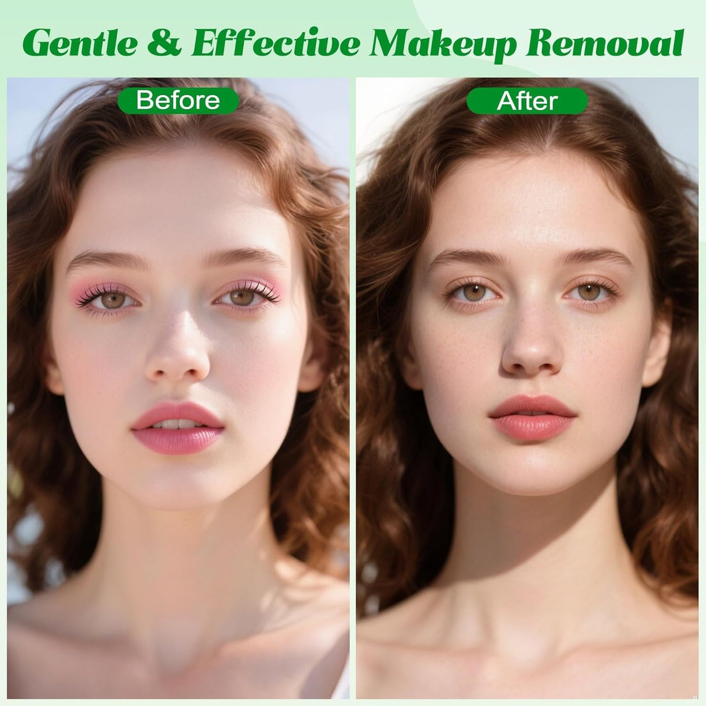 Makeup Remover Wipes Individually Wrapped, 300 Pcs Facial Cleansing Towelette Travel Size, Alcohol-Free, Gentle for Removing Makeup, Oil, Dirt