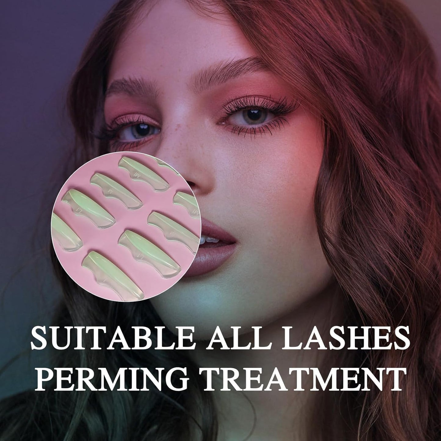 Libeauty Eyelash Lift Pad Reusable Silicon Lash Perm Rod 6 Sizes C-Curl Eyelash Lifting Shield DIY Use at Home or Salon Lash Perming Tool