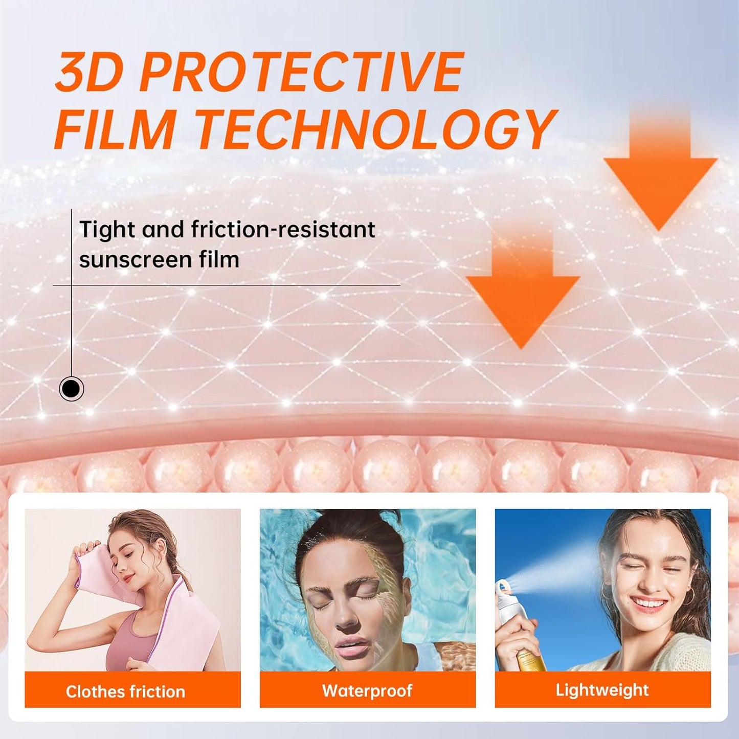 Reef Safe Sunscreen Spray SPF 50, 360° Mist, Broad-Spectrum UVA/UVB Protection, Lightweight & Non-Greasy, Travel Size Sunscreen Spray for Face & Body, Water & Sweat Resistant，5.07oz/150ml (1 pack)