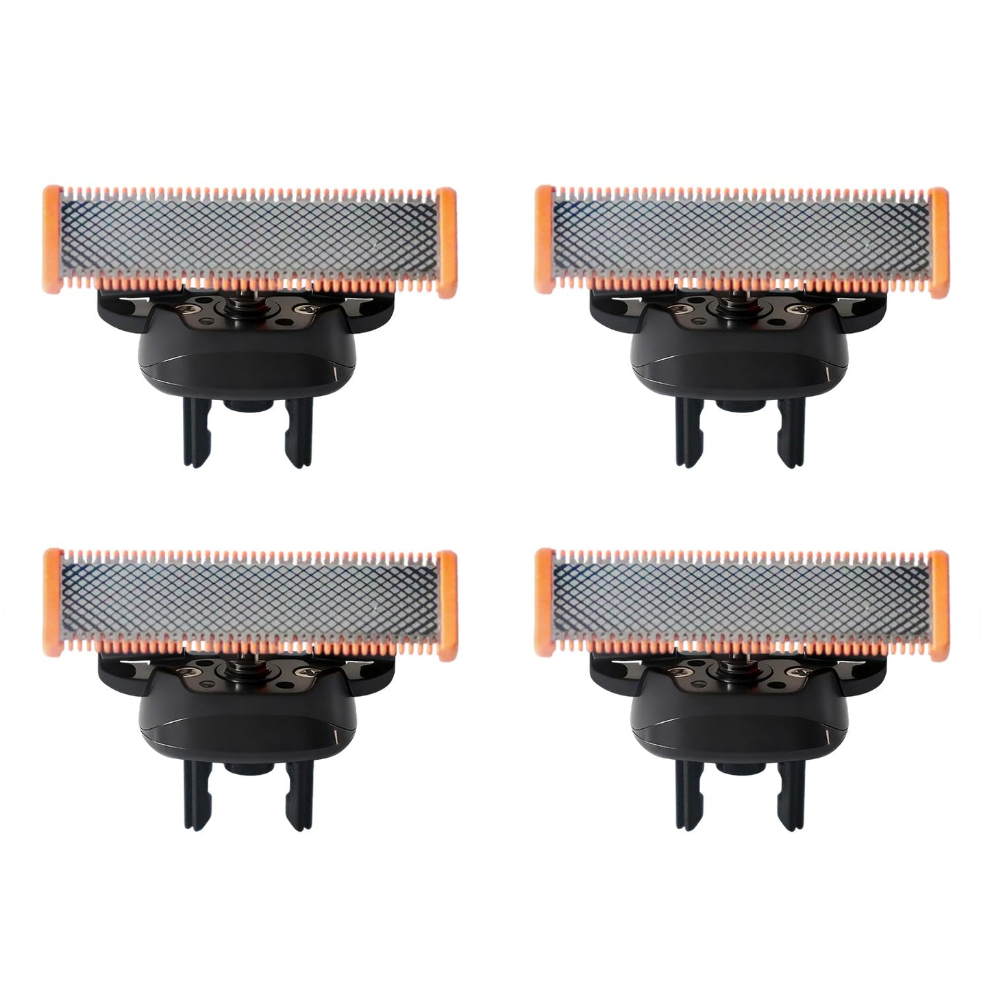 4-Pack Replacement Blades & 3 Guide Combs(1/3/5mm), Compatible with All Philips Norelco OneBlade Handles (QP14xx,QP19xx,QP25xx, QP26xx, QP27xx, QP28xx, QP65xx, QP66xx)