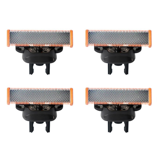 4-Pack Replacement Blades & 3 Guide Combs(1/3/5mm), Compatible with All Philips Norelco OneBlade Handles (QP14xx,QP19xx,QP25xx, QP26xx, QP27xx, QP28xx, QP65xx, QP66xx)