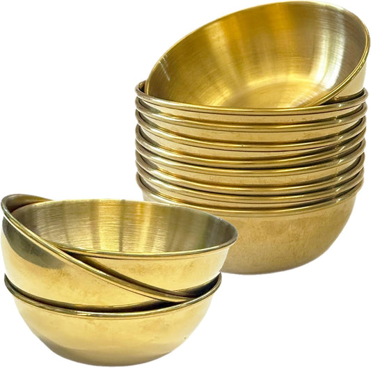 10 Pcs DIY Face Mask Mixing Bowl,3.23" Stainless Steel Esthetician Facial Mask Bowl Skin Care Mixing Tool for Salad Cereal Fruit Appetizer Snack Soup Dipping