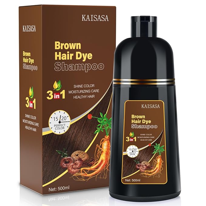 Bablabear Hair Mask Treatment for Dry Damaged Colored Hair and Brown Hair Dye Shampoo 3 in 1 Bundle Set