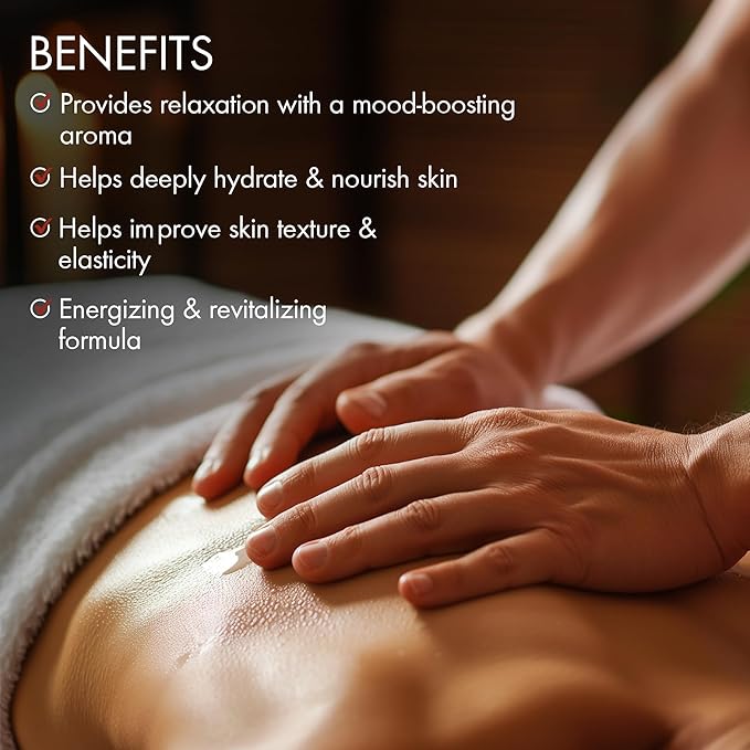 Majestic Pure Vanilla Passion Massage Oil with Vanilla Oil, Coffee Oil & Shea Butter | Invigorating, Refreshing, and Relaxing |for All Skin Types - Men and Women | 8 Fl Oz