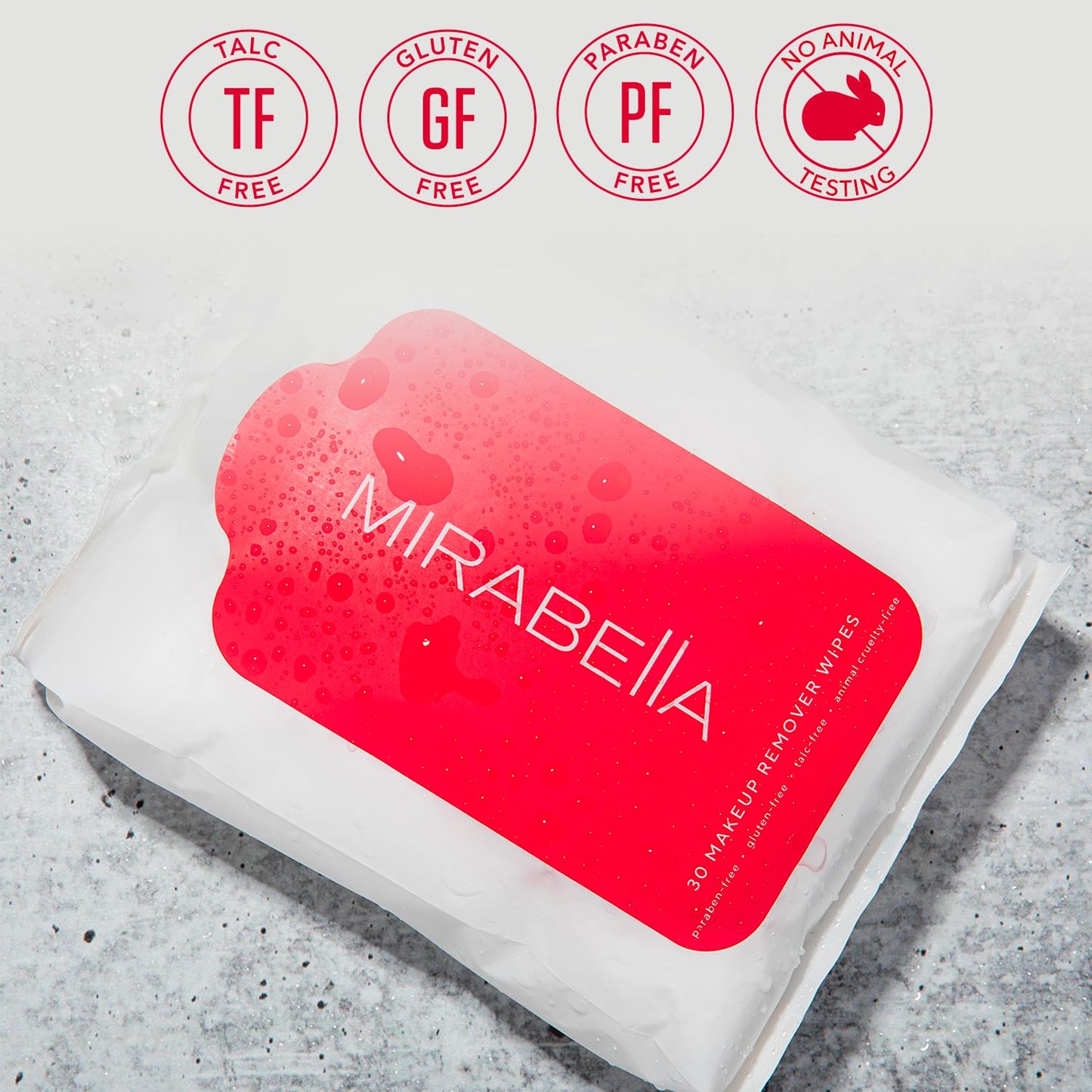 Mirabella Makeup Remover Wipes, Alcohol-Free Travel Face Wipes for Women - Facial Cleansing Wipes for Make Up & Dirt with Aloe Vera & Micellar Water for Clean, Refreshed Skin - Fragrance-Free