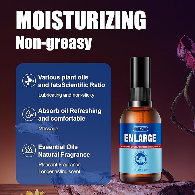 IF L VE Enlarge Oil, Growth Men's Energy Massage Oil, Sexual Enhancement, Strength Enhancement - 30ML