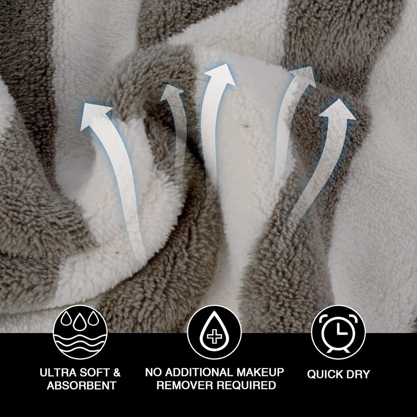 SINLAND Microfiber Facial Cloths Fast Drying Washcloth 12inch x 12inch Absorbent Face Wash Cloth Soft Makeup Remover Cloths